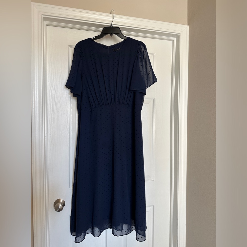 Lane Bryant polka dot midi dress